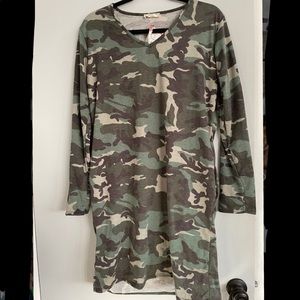 Camo print sleep dress